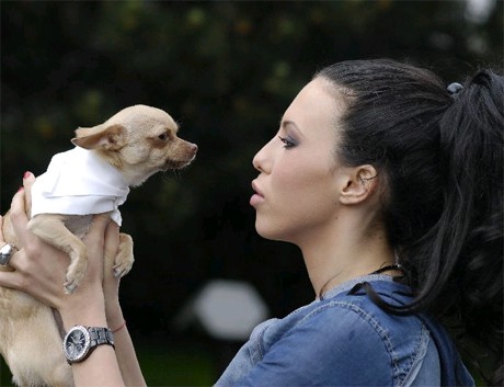 Гергана Кочанова и кученцето ѝ Рио 