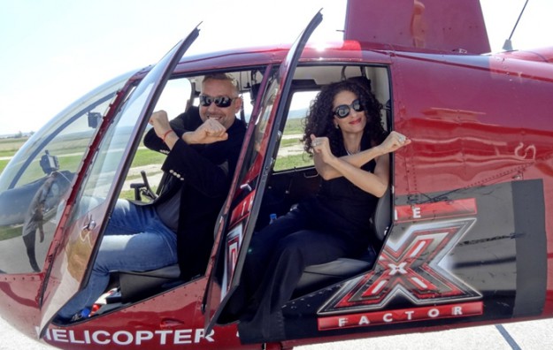 Журито на X Factor „превзе” борда на хеликоптер