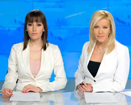 Водещите на централната емисия Лиляна Боянова  и Валентина Войкова 